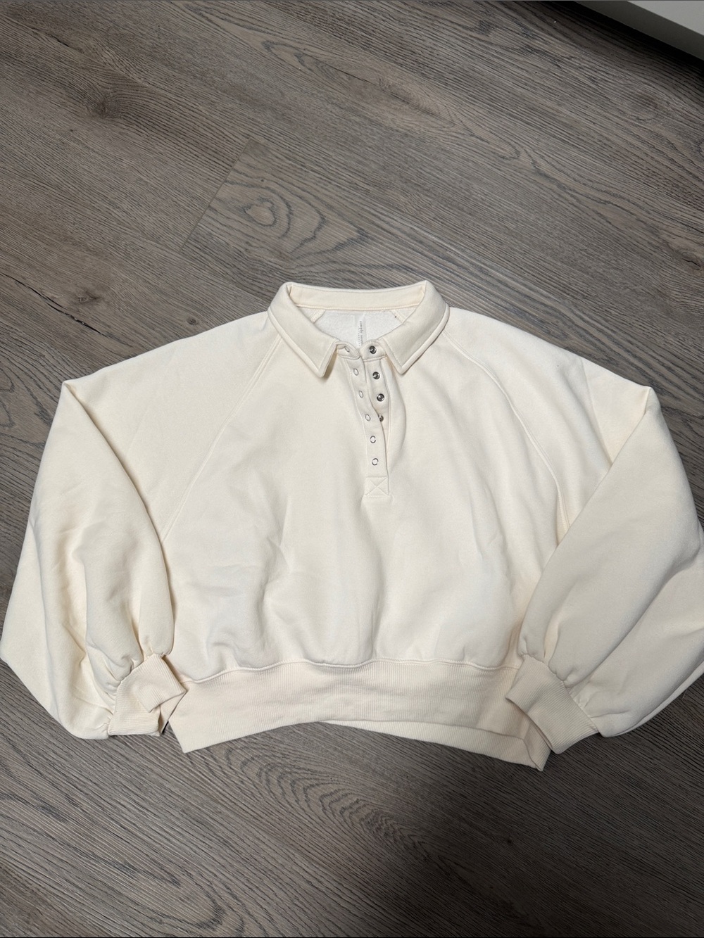Simply Southern Cream Polo Crop Sweatshirt